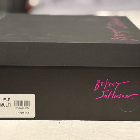 Betsey Johnson Nobble-P Floral Bow Heels Black Multi Size 8.5 – Never Worn - Picture 15 of 16
